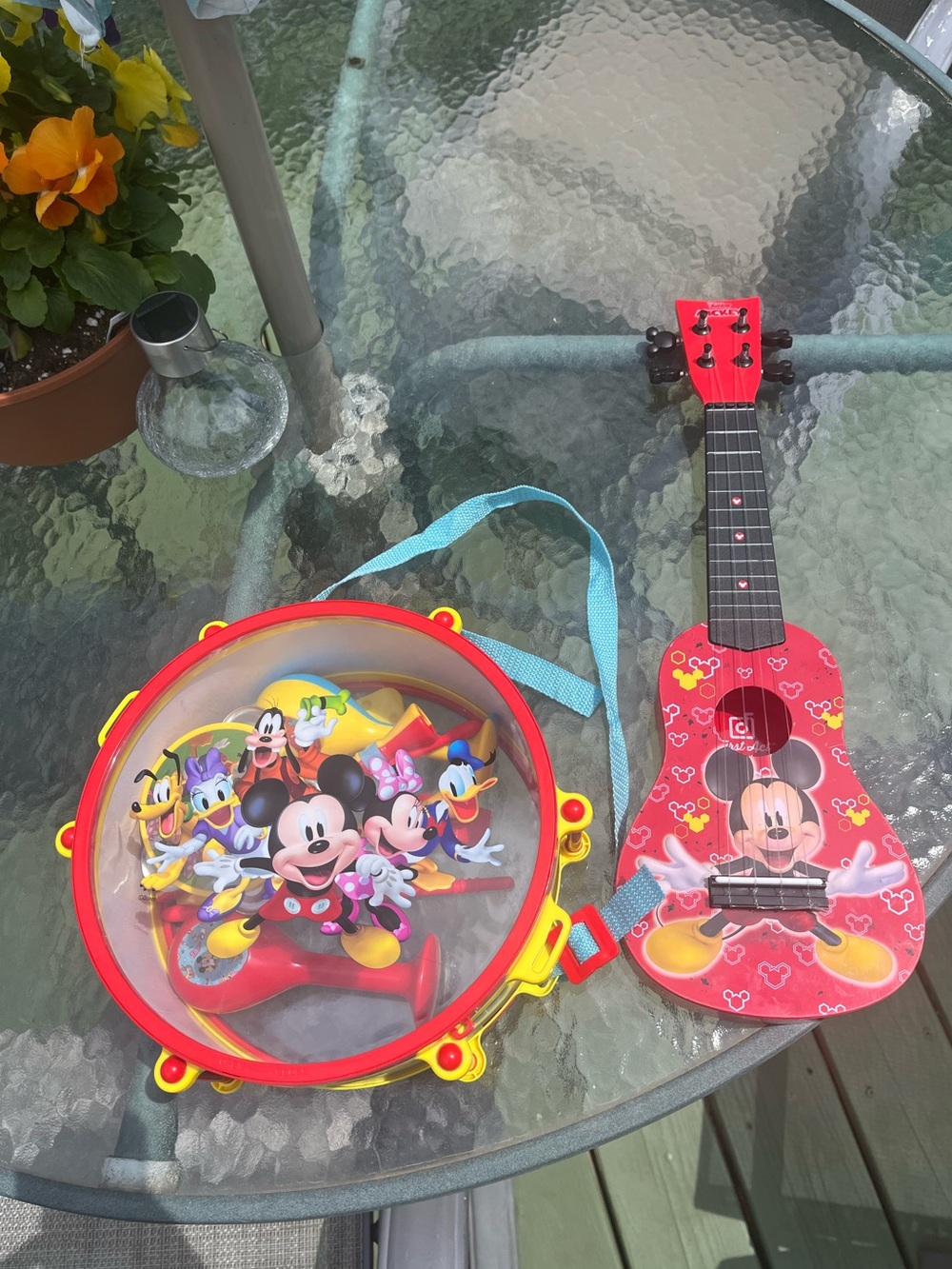 Mickey Mouse Clubhouse Toddler Toy Drum Instrument Set Guitar Ukulele